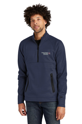 NEA523 New Era Venue Fleece 1/4-Zip Pullover - OHVI Logo