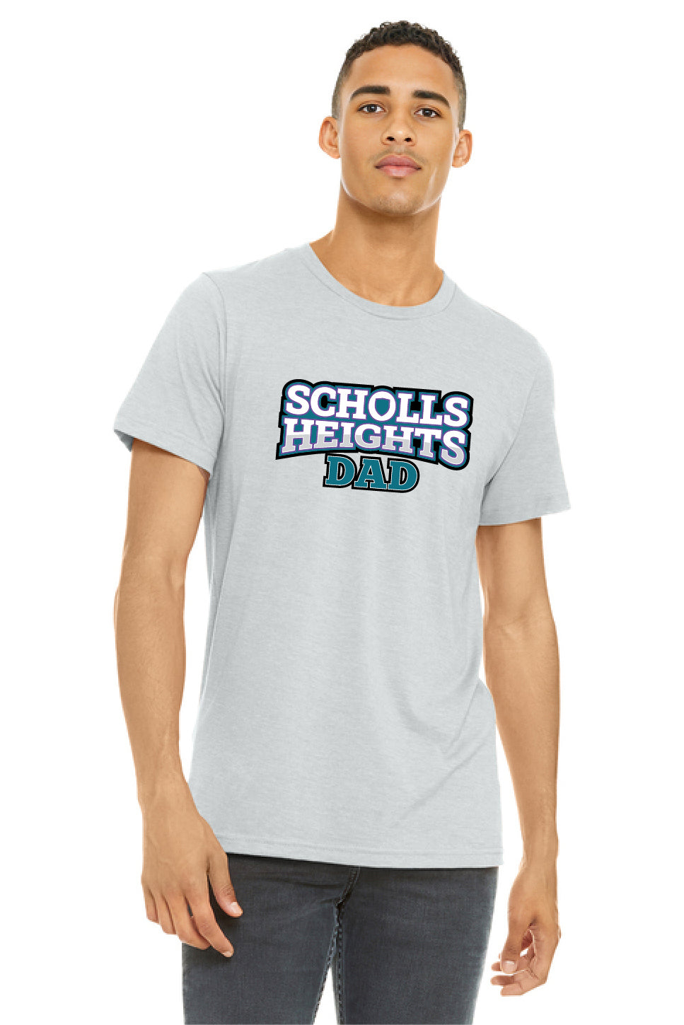DG7: BC3001CVC Sale Bella+Canvas Unisex Heather CVC Short Sleeve Tee (Scholls Heights Dad)
