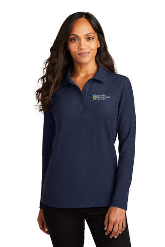 L500LS Port Authority Women's Silk Touch Long Sleeve Polo