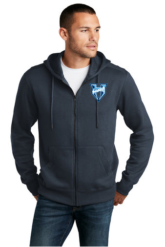 DT1103 District Perfect Weight Fleece Full-Zip Hoodie