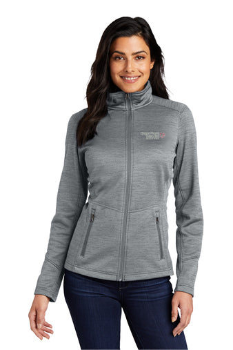 L231 Port Authority Ladies Digi Stripe Fleece Jacket - OHVI Logo