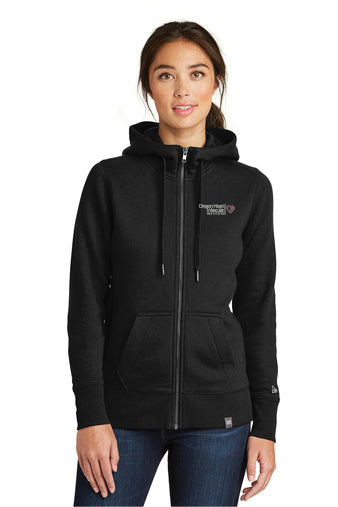 LNEA502 New Era Ladies French Terry Full-Zip Hoodie - OHVI Logo