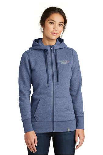 LNEA502 New Era Ladies French Terry Full-Zip Hoodie - OHVI Logo