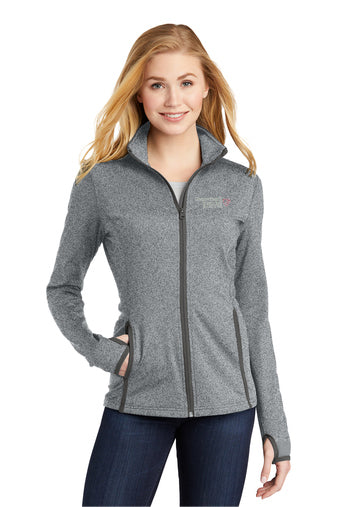 LST853 Sport-Tek Ladies Sport-Wick Stretch Contrast Full-Zip Jacket - OHVI Logo