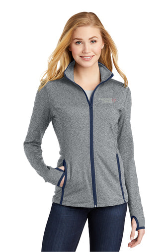 LST853 Sport-Tek Ladies Sport-Wick Stretch Contrast Full-Zip Jacket - OHVI Logo