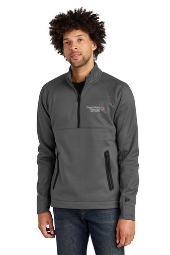 NEA523 New Era Venue Fleece 1/4-Zip Pullover - OHVI Logo