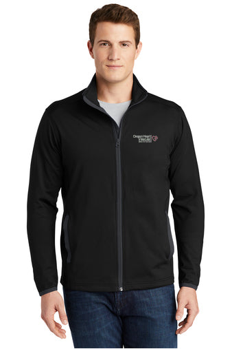 ST853 Sport-Tek Sport-Wick® Stretch Contrast Full-Zip Jacket - OHVI Logo