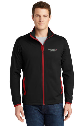 ST853 Sport-Tek Sport-Wick® Stretch Contrast Full-Zip Jacket - OHVI Logo