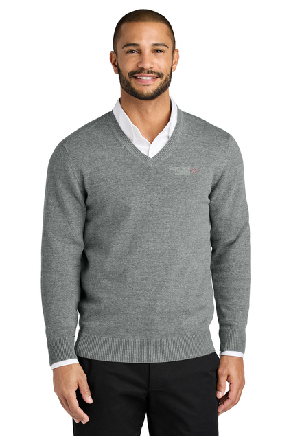 SW2850 Port Authority Easy Care V-Neck Sweater - OHVI Logo
