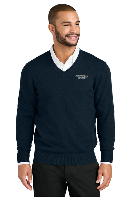 SW2850 Port Authority Easy Care V-Neck Sweater - OHVI Logo