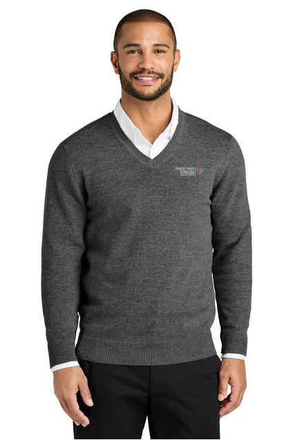 SW2850 Port Authority Easy Care V-Neck Sweater - OHVI Logo