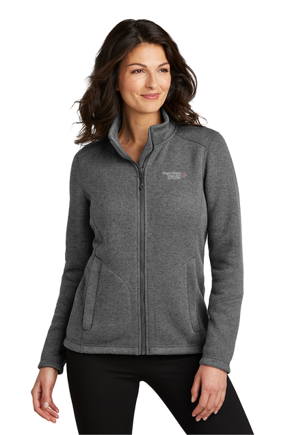 L428 Port Authority Women's Arc Sweater Fleece Jacket - OHVI Logo