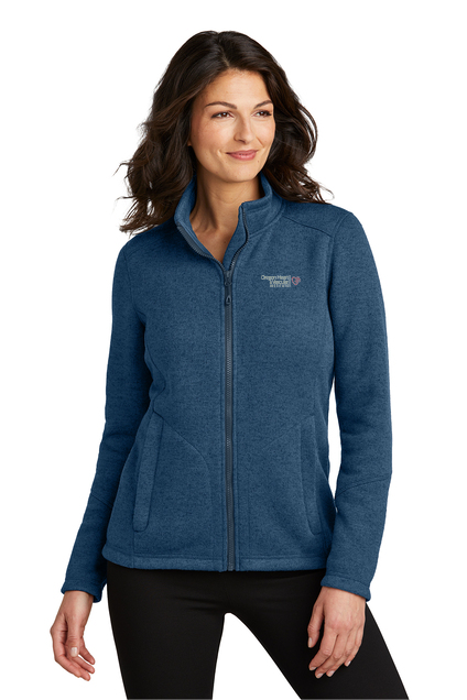 L428 Port Authority Women's Arc Sweater Fleece Jacket - OHVI Logo
