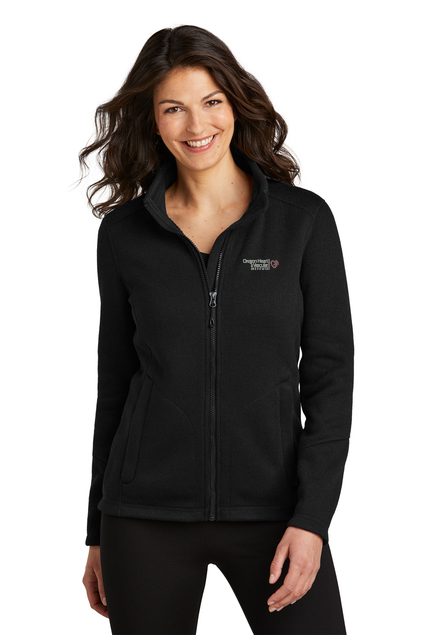 L428 Port Authority Women's Arc Sweater Fleece Jacket - OHVI Logo