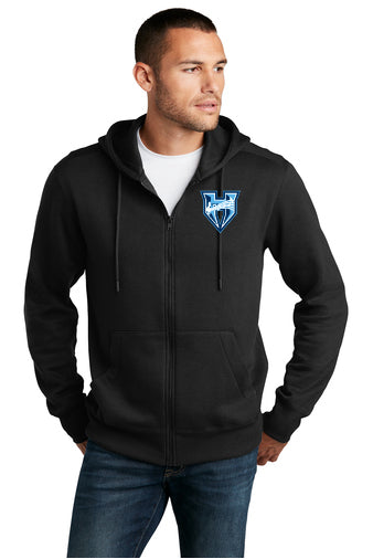 DT1103 District Perfect Weight Fleece Full-Zip Hoodie