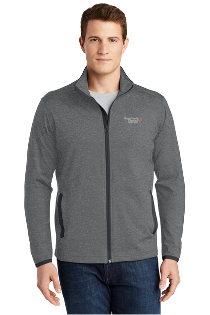 ST853 Sport-Tek Sport-Wick Stretch Contrast Full-Zip Jacket - OHVI Logo