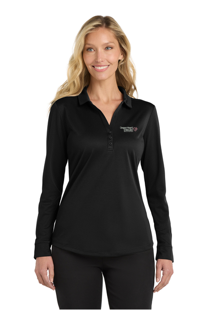 L540LS Port Authority Women's Silk Touch Performance Long Sleeve Polo - OHVI Logo