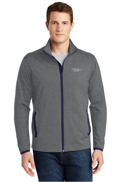 ST853 Sport-Tek Sport-Wick Stretch Contrast Full-Zip Jacket - OHVI Logo