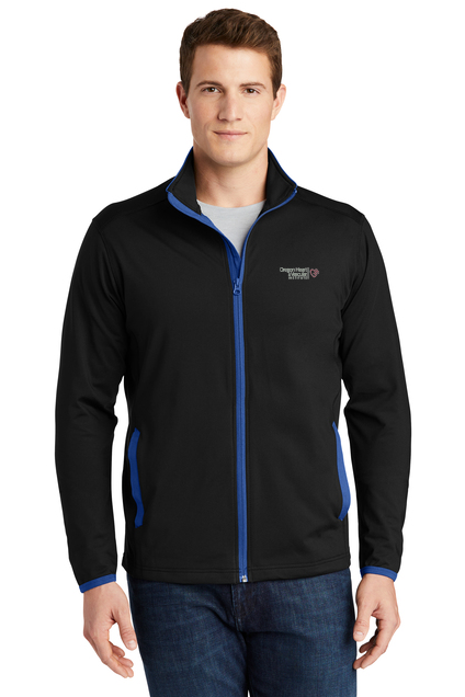 ST853 Sport-Tek Sport-Wick Stretch Contrast Full-Zip Jacket - OHVI Logo