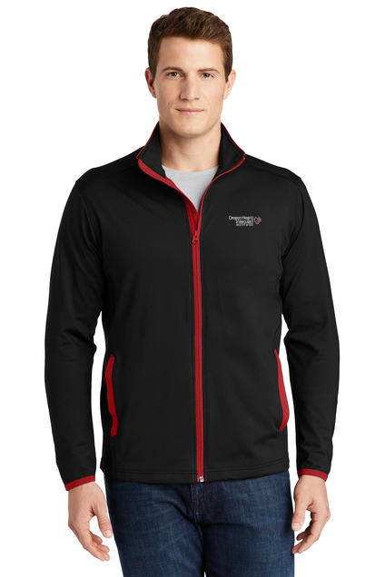 ST853 Sport-Tek Sport-Wick Stretch Contrast Full-Zip Jacket - OHVI Logo