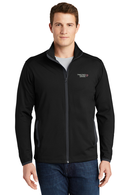 ST853 Sport-Tek Sport-Wick Stretch Contrast Full-Zip Jacket - OHVI Logo