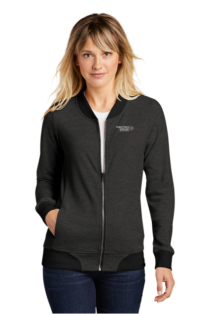 LST274 Sport-Tek Women's Lightweight French Terry Bomber - OHVI Logo