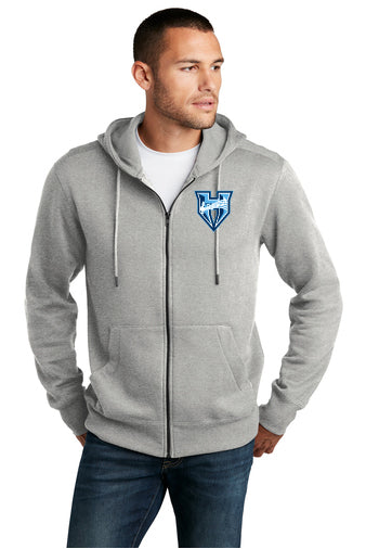 DT1103 District Perfect Weight Fleece Full-Zip Hoodie