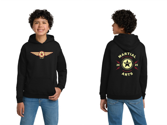 DESIGN 1: 18500B Gildan® Youth Heavy Blend™ Hooded Sweatshirt