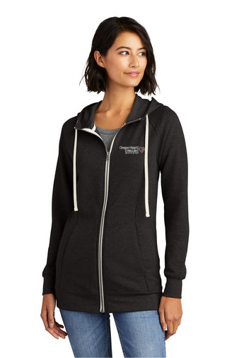 DT456 District Women’s Perfect Tri French Terry Full-Zip Hoodie - OHVI Logo