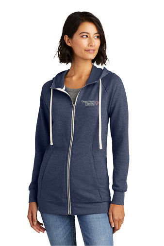DT456 District Women’s Perfect Tri French Terry Full-Zip Hoodie - OHVI Logo